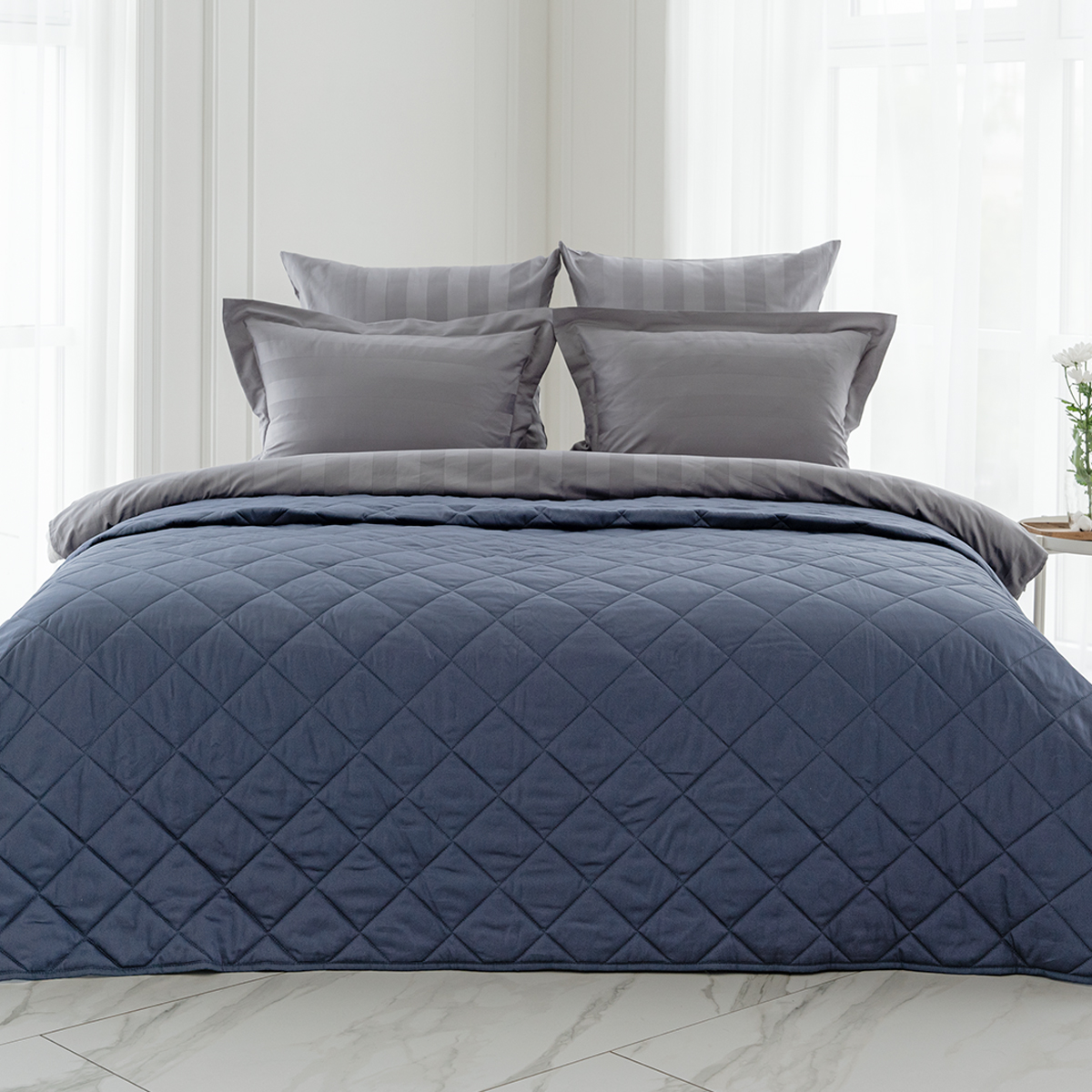 Покрывало хлопковое | ПОКРЫВАЛО ХЛОПКОВОЕ | ОДНОТОННОЕ МАКО-САТИН САПФИРОВЫЙ