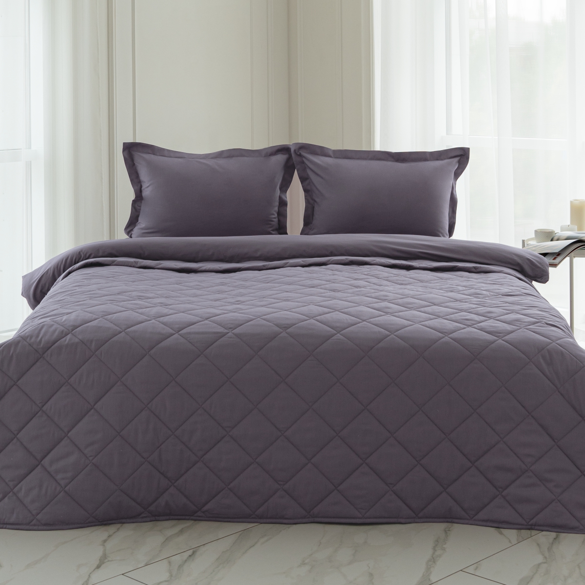 Покрывало хлопковое | ПОКРЫВАЛО ХЛОПКОВОЕ ОДНОТОННОЕ ЛИЛОВЫЙ