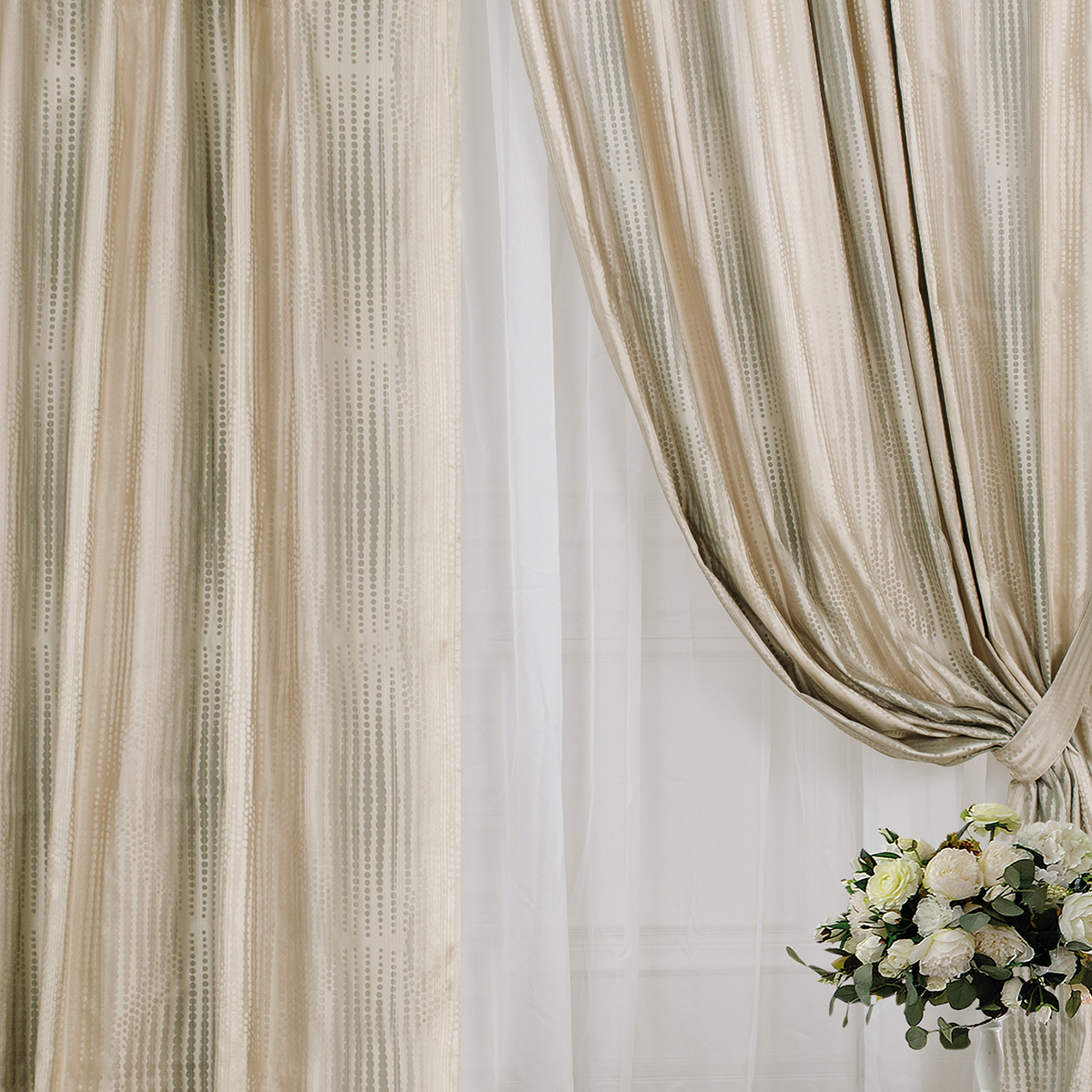 Шторы | ШТОРЫ ВИЛЬЯМ СЕРО-БЕЖЕВЫЙ