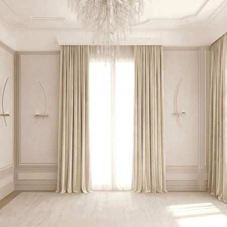 ШТОРЫ КОЛЛЕКЦИЯ БАРХАТ МОЛОЧНЫЙ